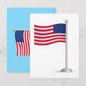 vlag van Amerika Feestdagenkaart (Voorkant / Achterkant)