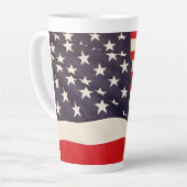 Vlag van Amerika Latte Mok (Linkerhoek)