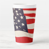 Vlag van Amerika Latte Mok (Voorkant)