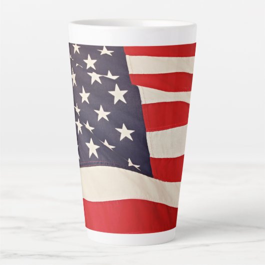 Vlag van Amerika Latte Mok (Voorkant)