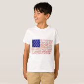 Vlag van Amerikaan met woorden de grondwet T-shirt (Voorkant volledig)