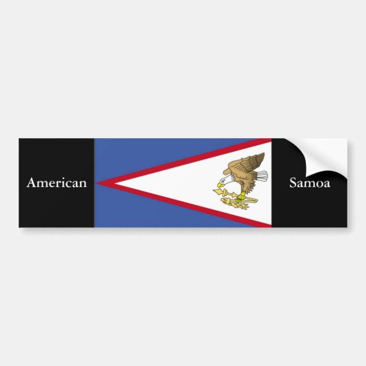 Vlag van Amerikaans Samoa Bumpersticker (Voorkant)