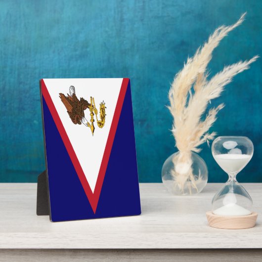 Vlag van Amerikaans Samoa Fotoplaat (Zijkant)