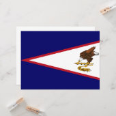 Vlag van Amerikaans Samoa Kaart (Voorkant / Achterkant in situ)