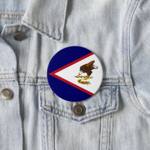 Vlag van Amerikaans Samoa Ronde Button 7,6 Cm