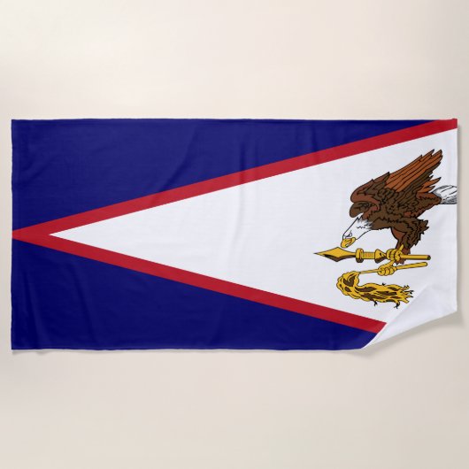 Vlag van Amerikaans Samoa Strandlaken (Voorkant)