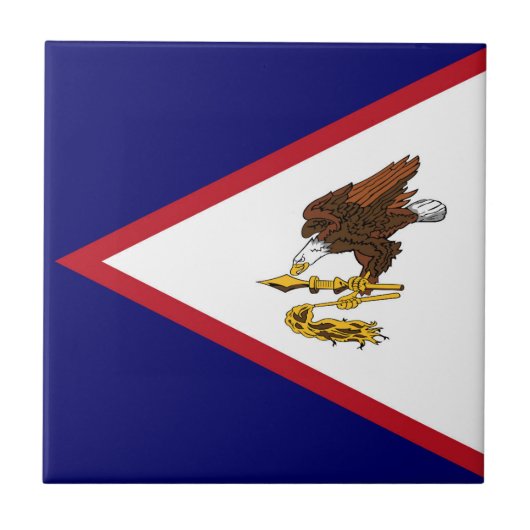 Vlag van Amerikaans Samoa Tegeltje (Voorkant)