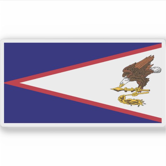 Vlag van Amerikaans-Samoa, Verenigde Staten Sticker (Voorkant)