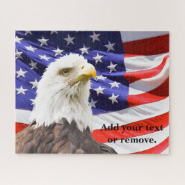 vlag van Amerikaanse kale arend & "Stars and Strip Legpuzzel