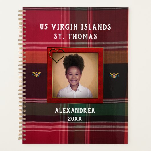 Vlag van Amerikaanse Maagdeneilanden St. Thomas Ma Planner (Voorkant)