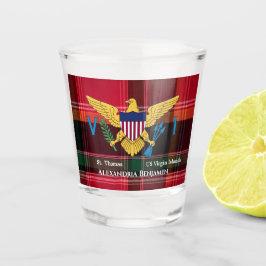 Vlag van Amerikaanse Maagdeneilanden St. Thomas Ma Shot Glas