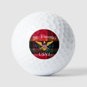 Vlag van Amerikaanse Maagdeneilanden St. Thomas US Golfballen (Voorkant)