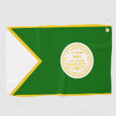 vlag van Amityville (New York) Golfhanddoek (Horizontaal)