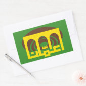 Vlag van Amman. Jordanië Rechthoekige Sticker (Envelop)