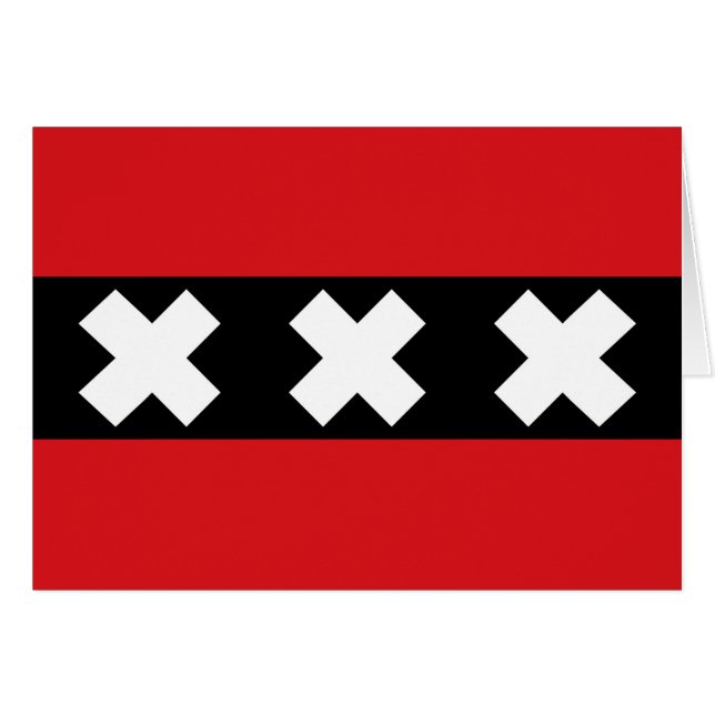 Vlag van Amsterdam (Voorkant Horizontaal)