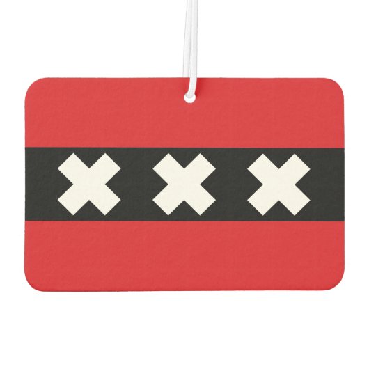 Vlag van Amsterdam Air Freshener Luchtverfrisser (Achterkant)