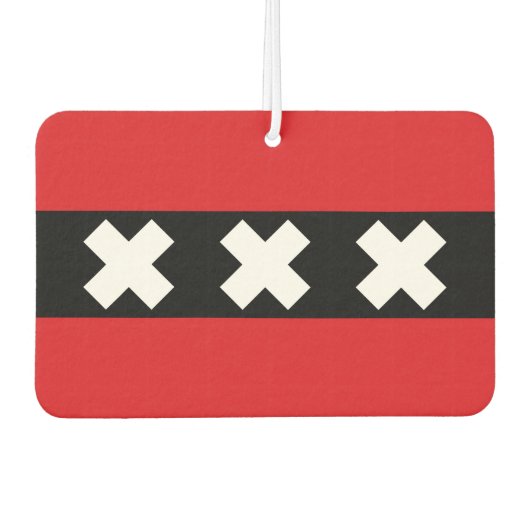 Vlag van Amsterdam Air Freshener Luchtverfrisser (Voorkant)