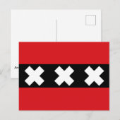 vlag van Amsterdam Briefkaart (Voorkant / Achterkant)