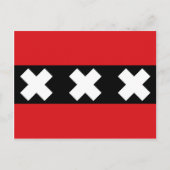 Vlag van Amsterdam Briefkaart (Voorkant)