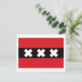 Vlag van Amsterdam Briefkaart (Staand voorkant)