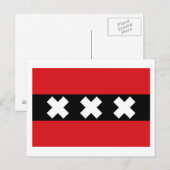 Vlag van Amsterdam Briefkaart (Voorkant / Achterkant)