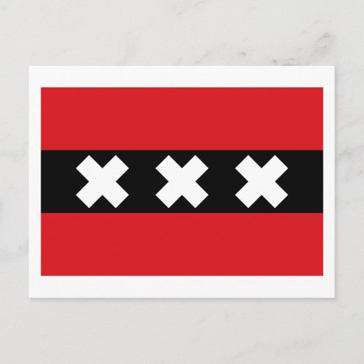 Vlag van Amsterdam Briefkaart (Voorkant)