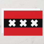 Vlag van Amsterdam Briefpapier (Voorkant / Achterkant)