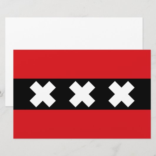 Vlag van Amsterdam Briefpapier (Voorkant / Achterkant)