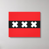 Vlag van Amsterdam Canvas Afdruk (Voorkant)