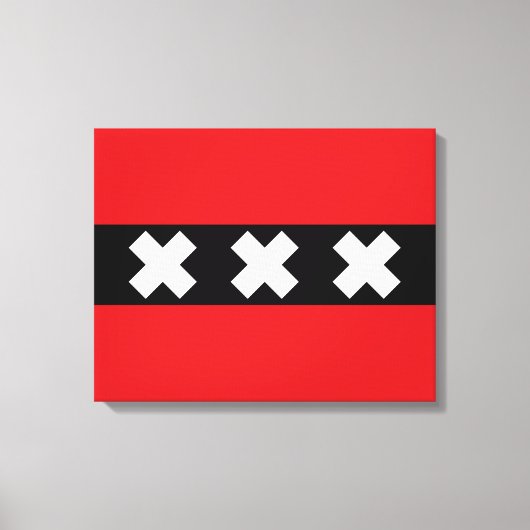 Vlag van Amsterdam Canvas Afdruk (Voorkant)