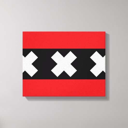 Vlag van Amsterdam Canvas Afdruk (Voorkant)