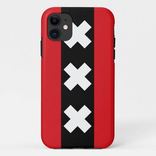 Vlag van Amsterdam Case-Mate iPhone Case (Achterkant)