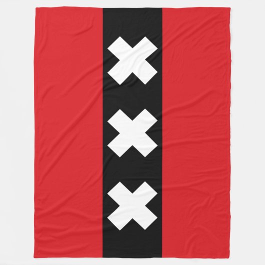 Vlag van Amsterdam Fleece Deken (Voorkant)