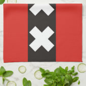 vlag van amsterdam - handdoek holland nederland (Gevouwen)