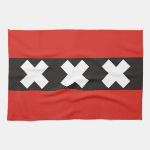 vlag van amsterdam - handdoek holland nederland