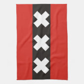 vlag van amsterdam - handdoek holland nederland (Verticaal)