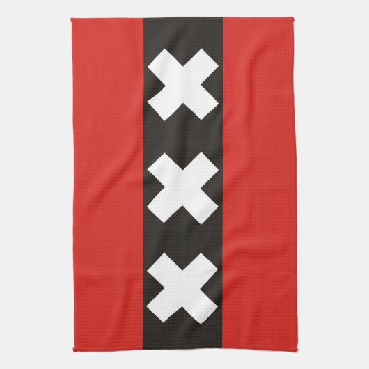 vlag van amsterdam - handdoek holland nederland (Verticaal)