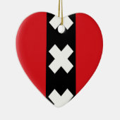 Vlag van Amsterdam Keramisch Ornament (Rechts)