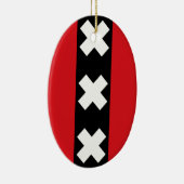 Vlag van Amsterdam Keramisch Ornament (Rechts)