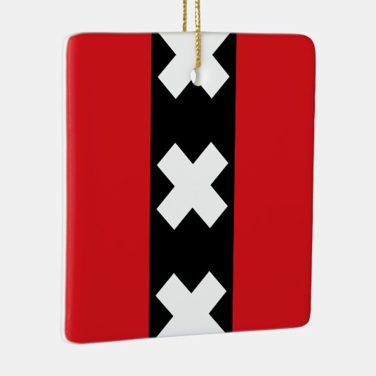 Vlag van Amsterdam Keramisch Ornament (Rechts)