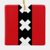 Vlag van Amsterdam Keramisch Ornament (Voorkant)