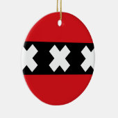 Vlag van Amsterdam Keramisch Ornament (Rechts)