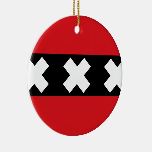 Vlag van Amsterdam Keramisch Ornament (Rechts)