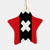 Vlag van Amsterdam Keramisch Ornament (Rechts)