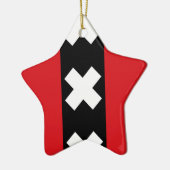 Vlag van Amsterdam Keramisch Ornament (Links)