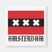 Vlag van Amsterdam Magneet (Voorkant)