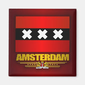 Vlag van Amsterdam Magneet (Voorkant)