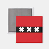 Vlag van Amsterdam Magneet (Voorkant / Achterkant)