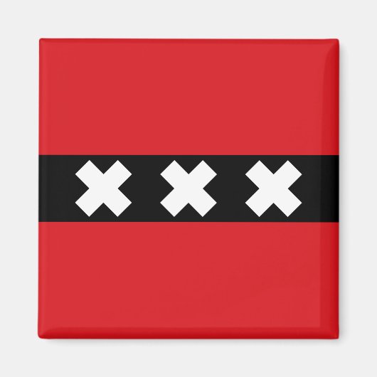 Vlag van Amsterdam Magneet (Voorkant)