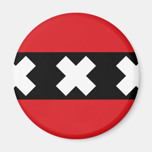 Vlag van Amsterdam Magneet (Voorkant)